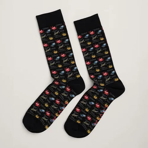 Men's Bamboo Arty Socks in Lowarther Onyx