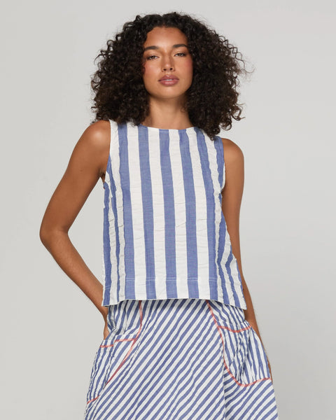 Hara Top in Ocean Stripe