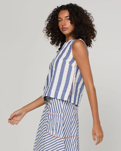Hara Top in Ocean Stripe