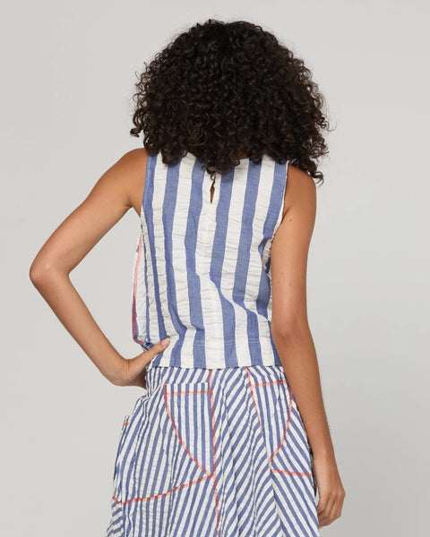 Hara Top in Ocean Stripe