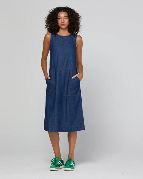 Fumi Dress in Dark Denim