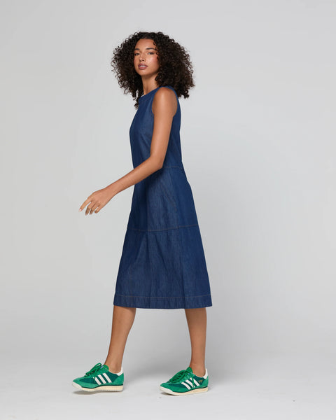 Fumi Dress in Dark Denim