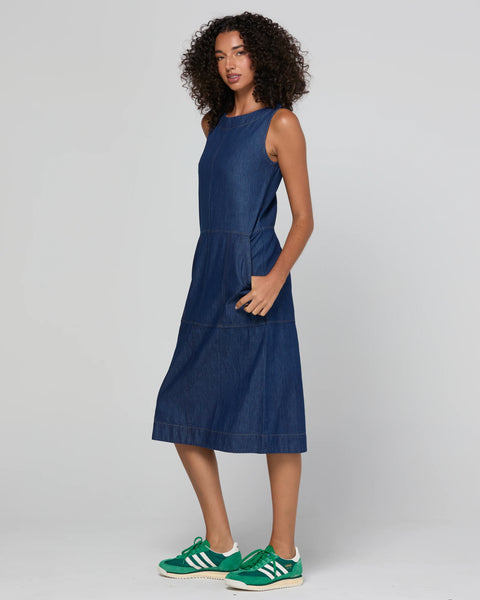 Fumi Dress in Dark Denim