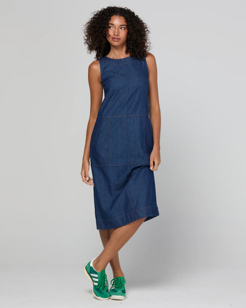 Fumi Dress in Dark Denim