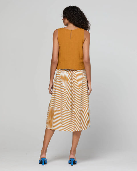 Guru Skirt in Mustard Stripe