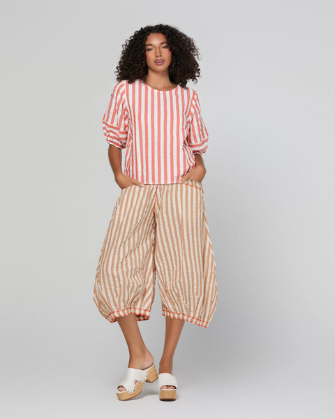 Ava Top in Watermelon Stripe