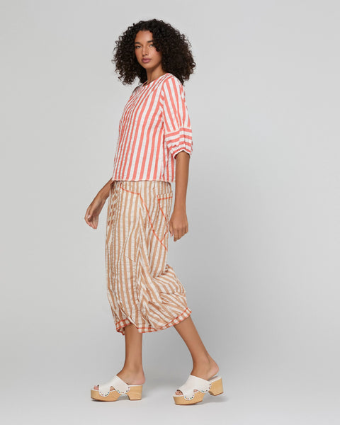 Ava Top in Watermelon Stripe