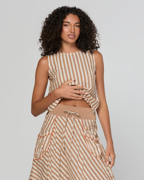 Guru Skirt in Sandy Stripe