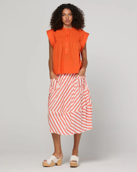 Guru Skirt in Watermelon Stripe