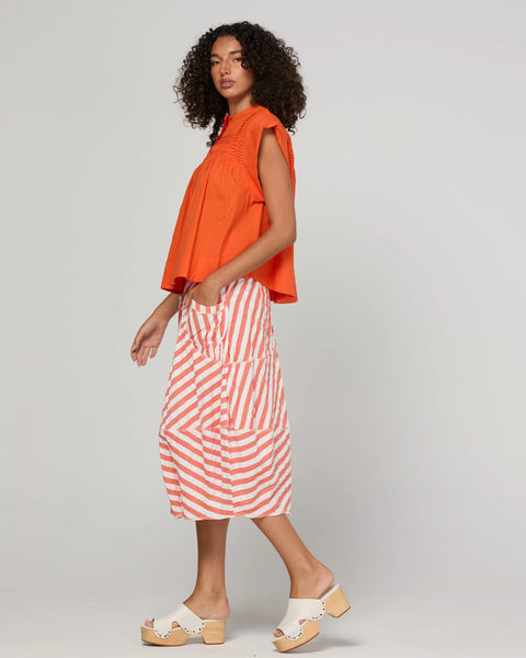Guru Skirt in Watermelon Stripe