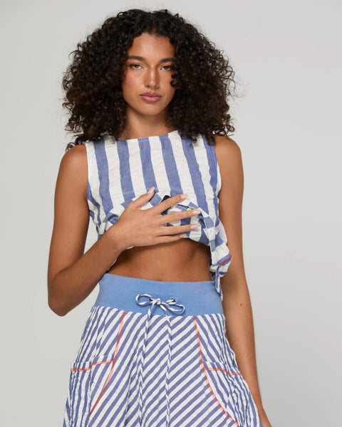 Guru Skirt in Ocean Stripe