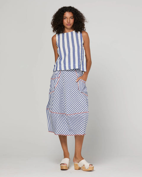 Guru Skirt in Ocean Stripe