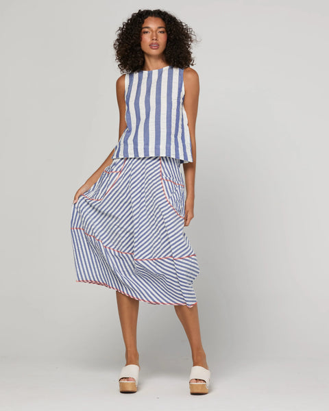 Guru Skirt in Ocean Stripe