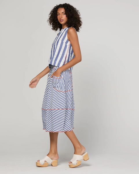 Guru Skirt in Ocean Stripe