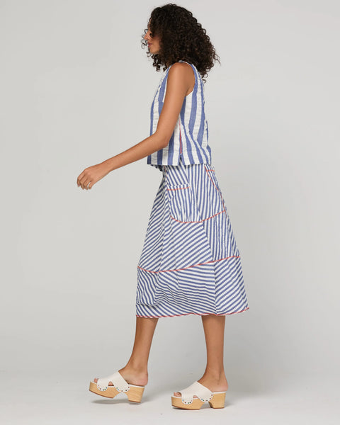 Guru Skirt in Ocean Stripe