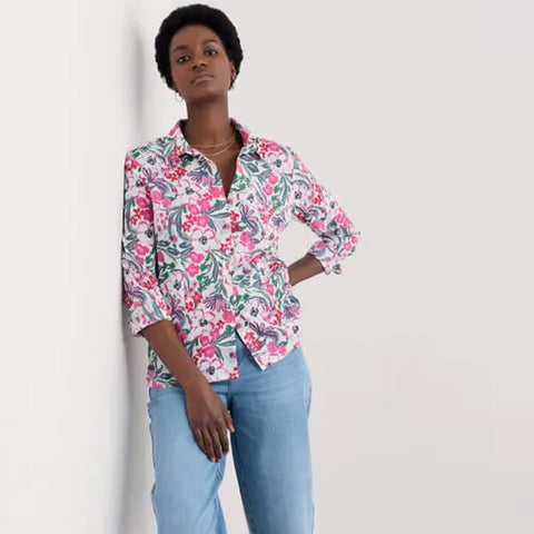 Larissa Shirt in Garden Flowers Tulip