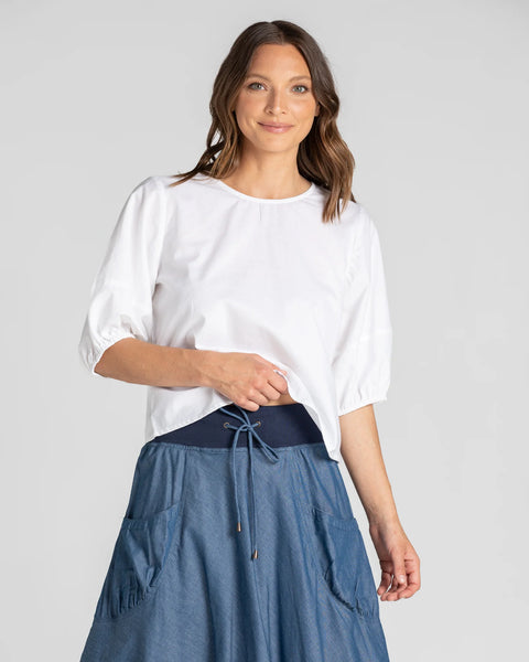 Guru Skirt in Blue Chambray