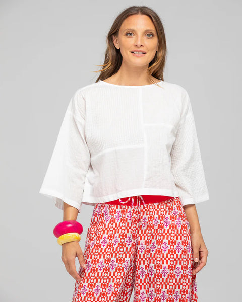 Dimple Top in White