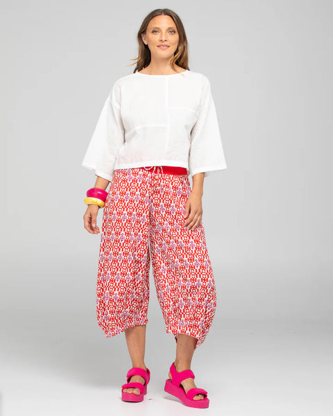 Dimple Top in White