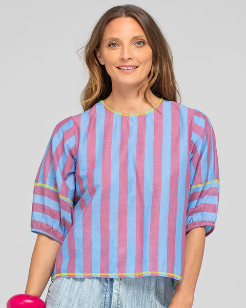 Ava Top in Capri Blue