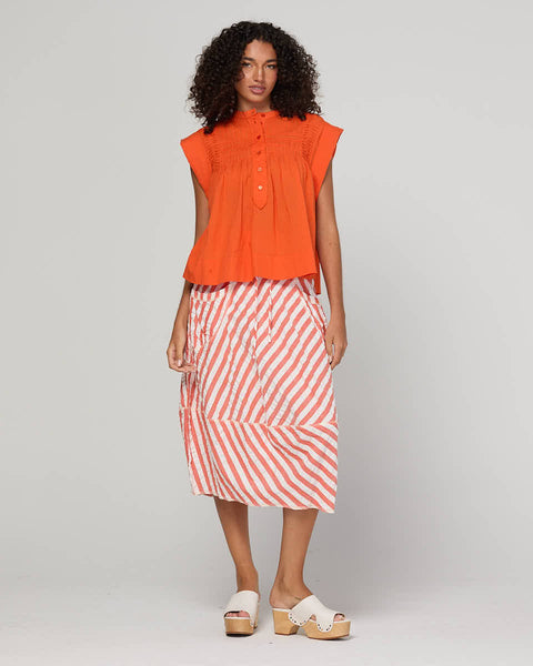 Guru Skirt in Watermelon Stripe