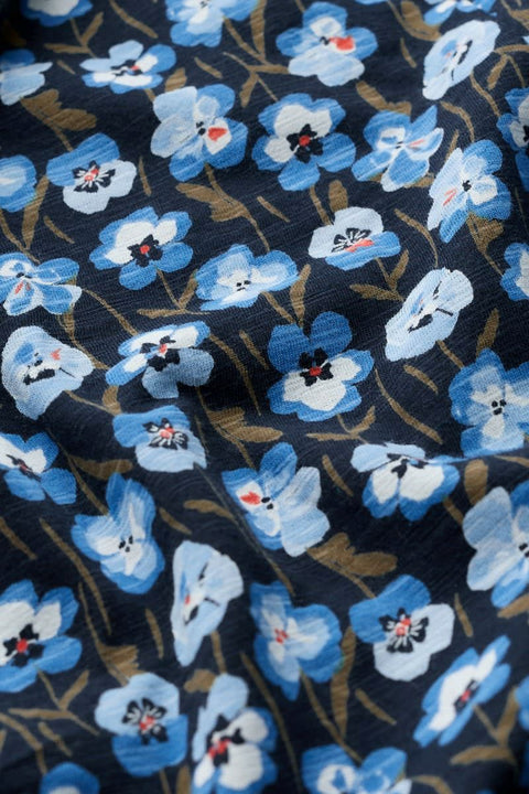 Chateaux Dress in Pressed Pansies Sail