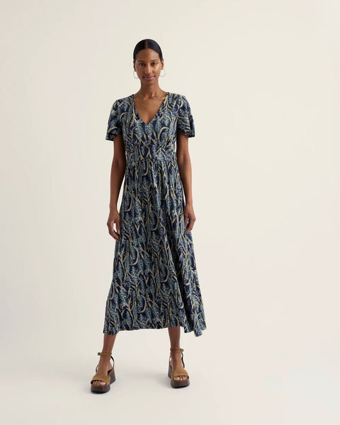 Chateaux Dress in Red Hot Poker Maritime
