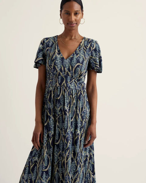 Chateaux Dress in Red Hot Poker Maritime