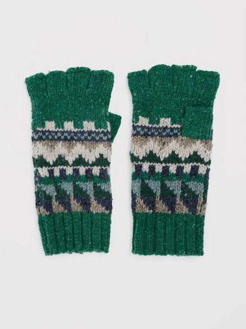 Day Moon Mittens in Zig Zag Geo Dark Forage