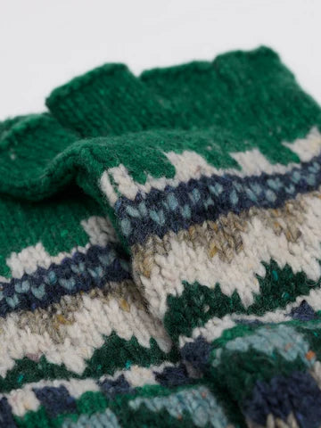 Day Moon Mittens in Zig Zag Geo Dark Forage