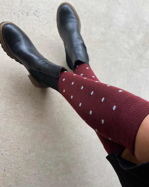 Dotty Merino Wool Socks in Various Colours