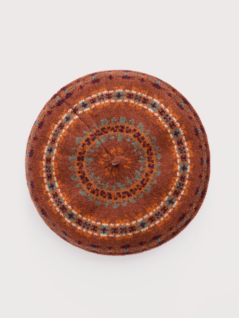 Early Bird Beret in Palace Cove Terracotta Mix