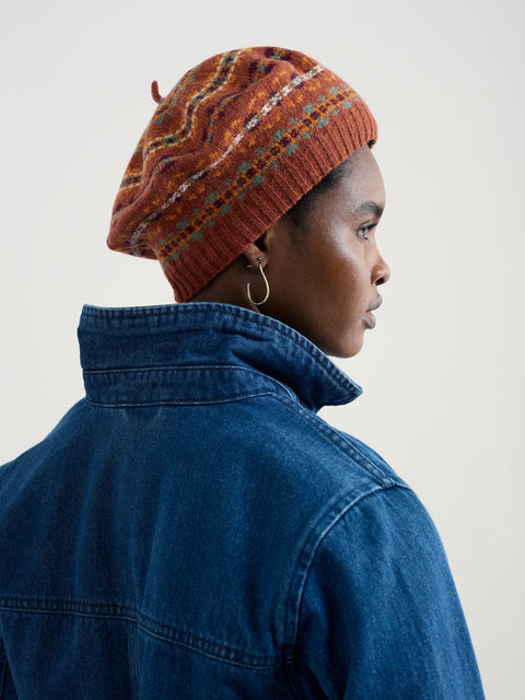 Early Bird Beret in Palace Cove Terracotta Mix