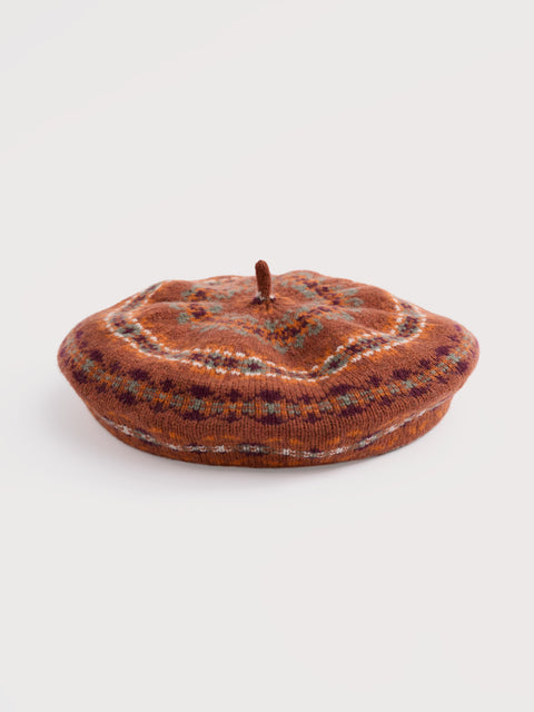 Early Bird Beret in Palace Cove Terracotta Mix