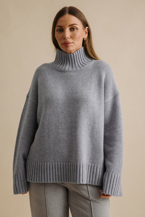 Elevate Mock Neck Pullover in Ocean