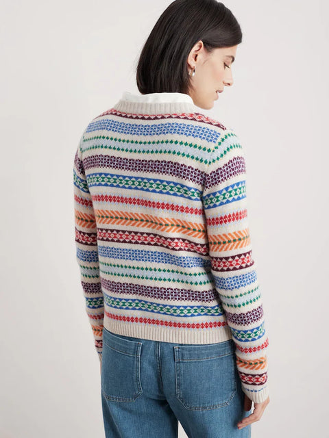 Percella Cove Cardigan in Knit Abstract Multi
