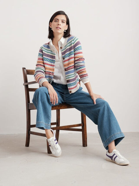 Percella Cove Cardigan in Knit Abstract Multi