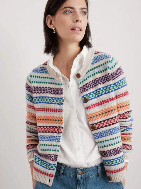 Percella Cove Cardigan in Knit Abstract Multi
