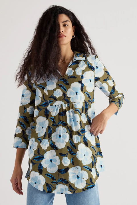 Fal Water Tunic in Spring Pansy Seagrass