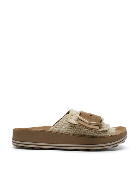 Korina Sandals in Vanilla Raffia