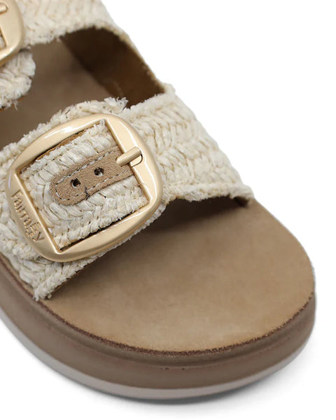 Zefi Sandal in Vanilla Raffia