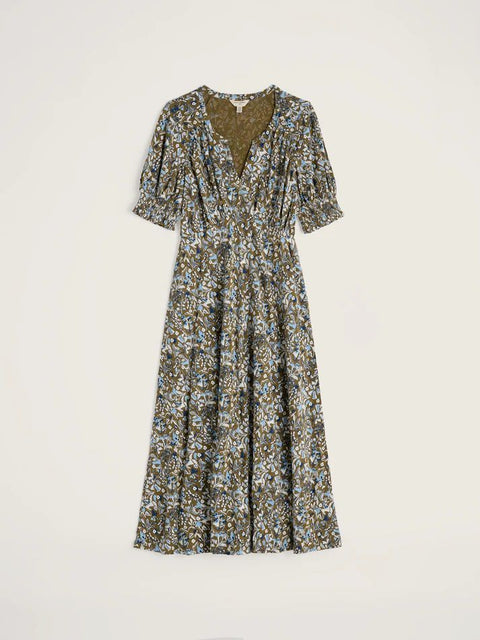 Fenil Dress in Woodland Floral Seagrass