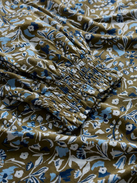 Fenil Dress in Woodland Floral Seagrass