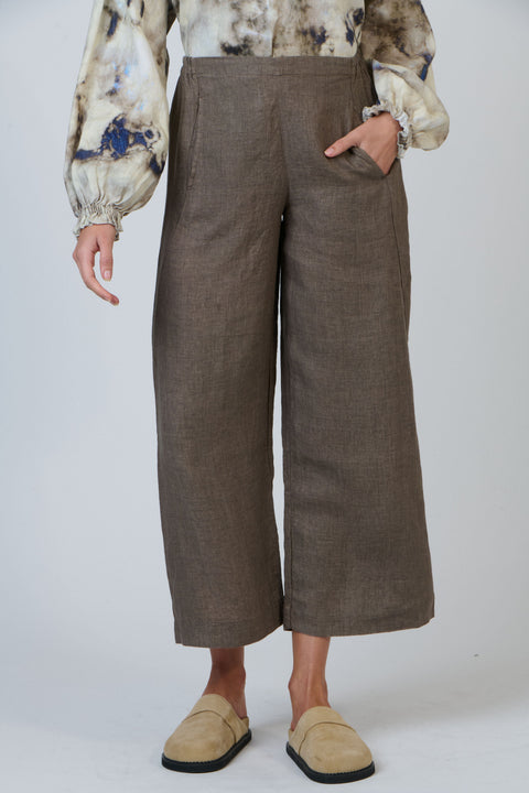 Linen Pant in Cigar