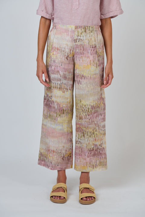 Long Linen Pant in Jardin