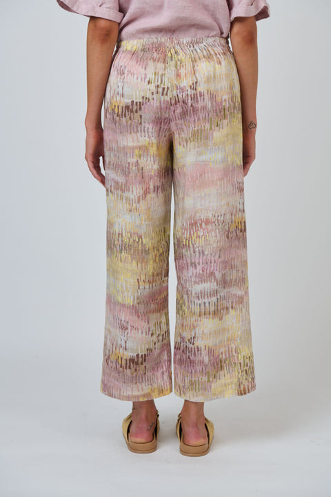 Long Linen Pant in Jardin