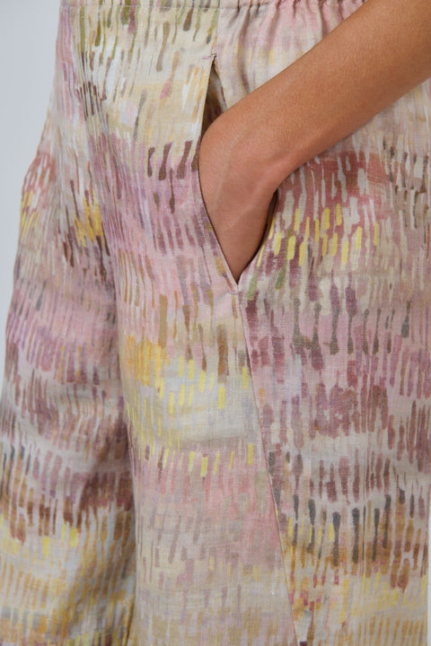 Long Linen Pant in Jardin
