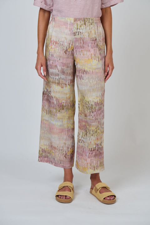 Long Linen Pant in Jardin