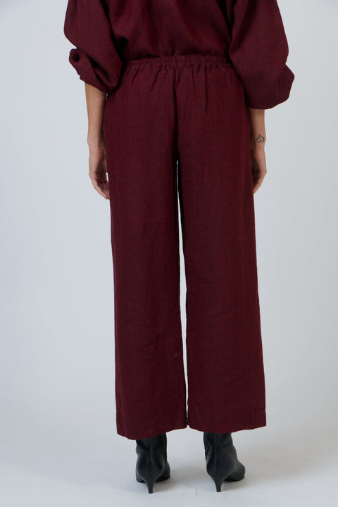 Linen Pant in Redwood