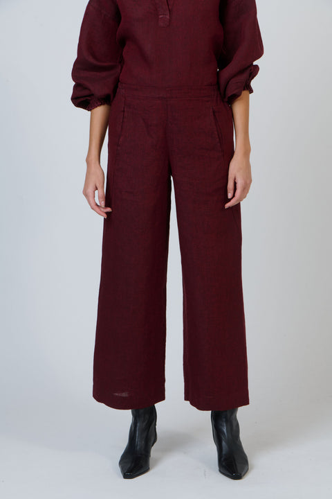 Linen Pant in Redwood